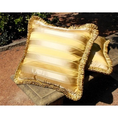 Gold hotsell silk cushions